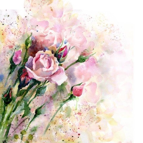 Beautiful watercolor rose